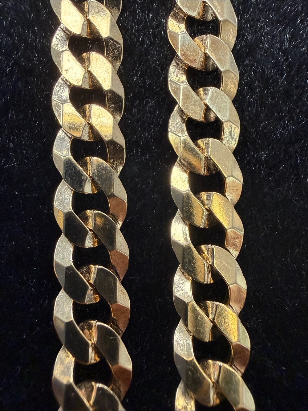 Sterling Silver Gold Plated Curb Link 18” Chain